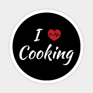 I Love Cooking Cute Red Heart Magnet